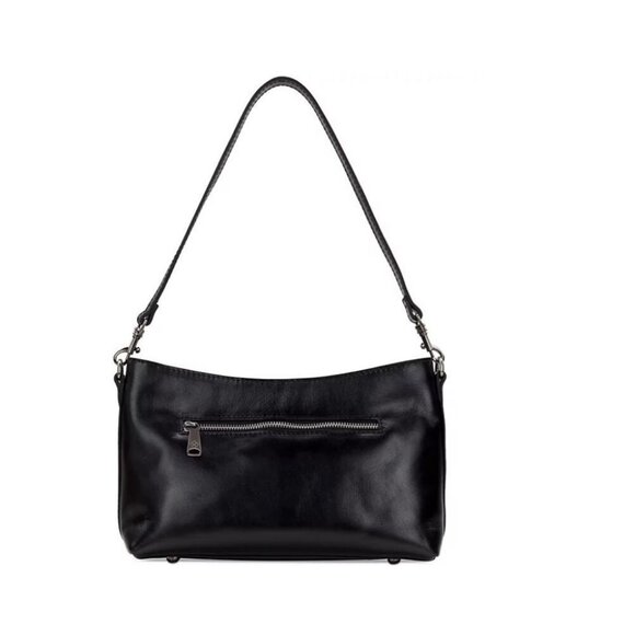 PATRICIA NASH Betta medium leather shoulder crossbody bag + Dust bag BLACK - Picture 2 of 14